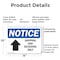 Signmission Shipping And Receiving Only (Up Arrow), 14 in W x Rectangle, Plastic OS-2PACK-NS-P-1014-L-18305 - alternate 4